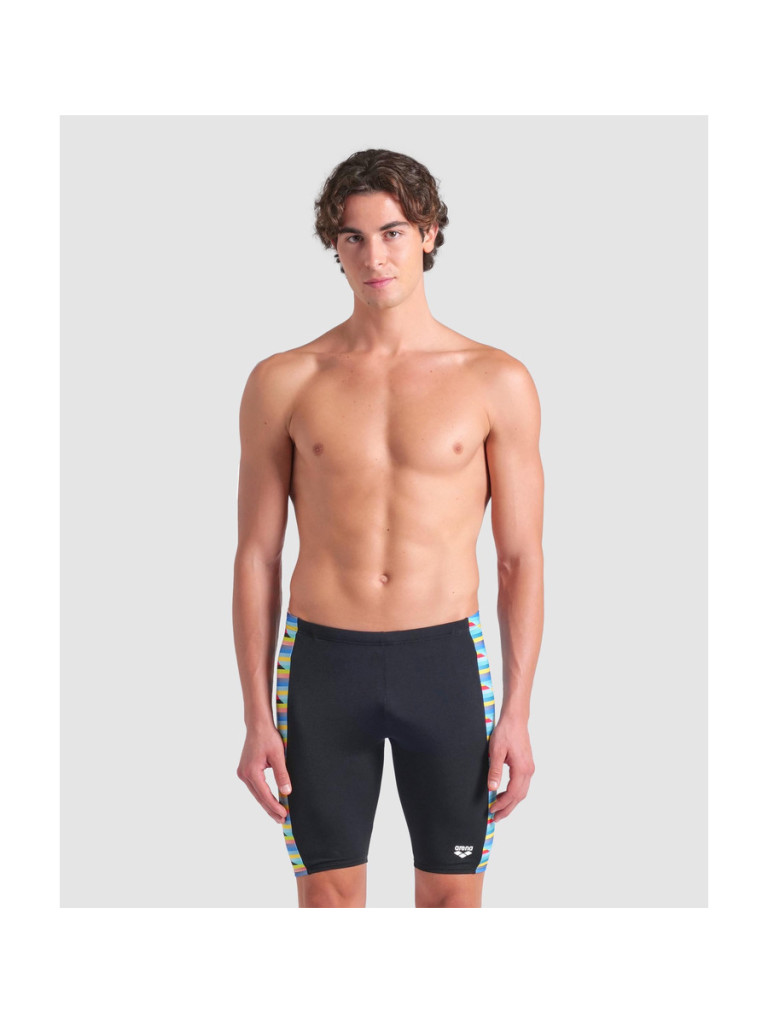 Мъжки бански Arena Racing Stripe Swim Jammer - Black-Multi