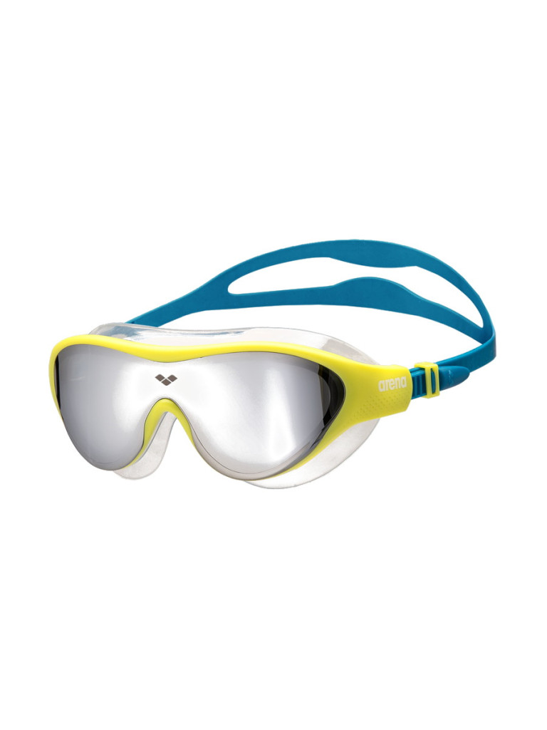 Детски очила за плуване Arena The One Mask Junior Mirror - Silver-Soft Green-Blue Cosmo