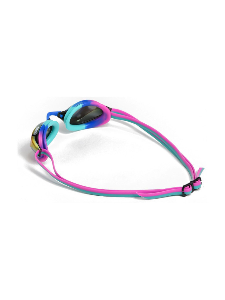 Състезателни очила за плуване Arena Python Mirror - Turquoise-Water-Fuchsia