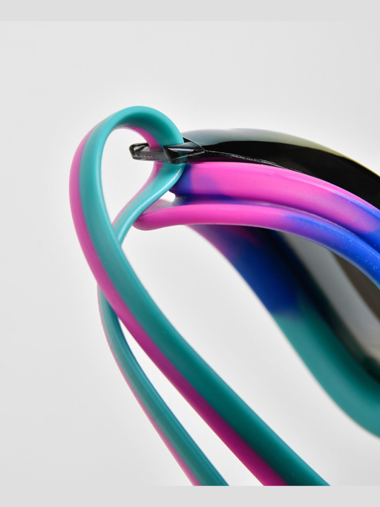 Състезателни очила за плуване Arena Python Mirror - Turquoise-Water-Fuchsia