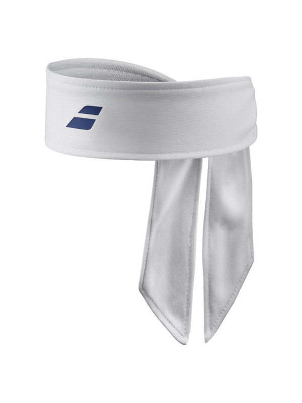 Лента за глава Babolat Tie Headband, бяло-синя