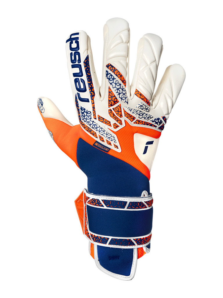 Вратарски ръкавици Reusch Attrakt Gold X Guardian 2025 - Shocking Orange-Energize Blue