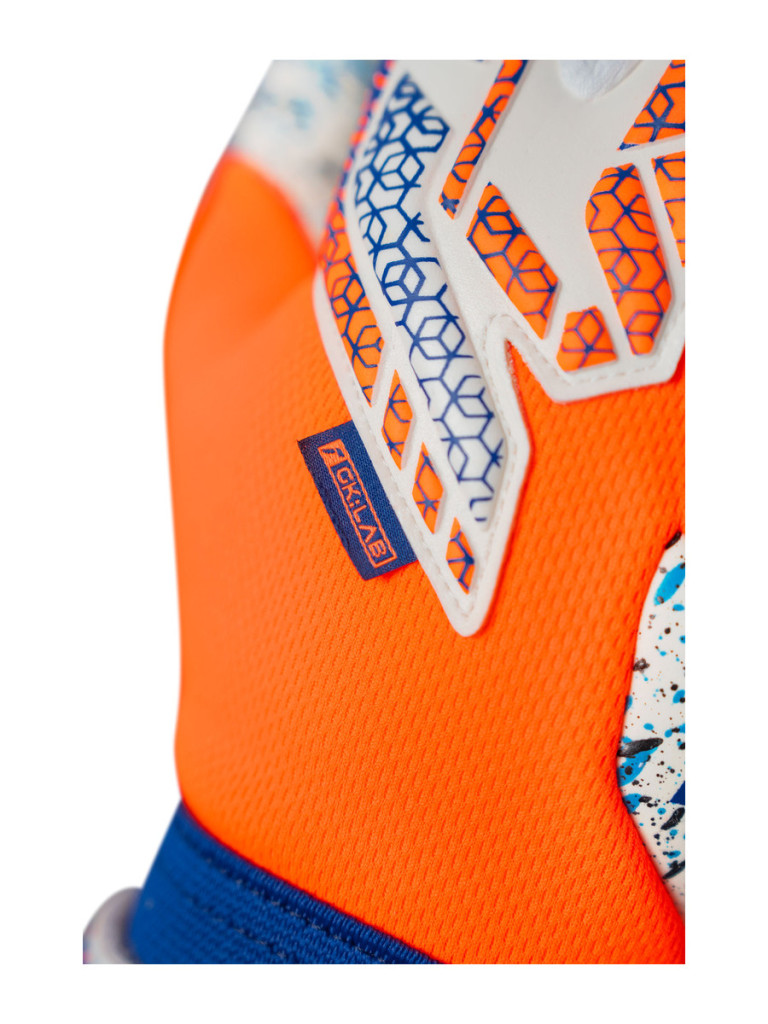 Reusch Attrakt Fusion 2025 Goalkeeper Gloves - Shocking Orange-Energize Blue