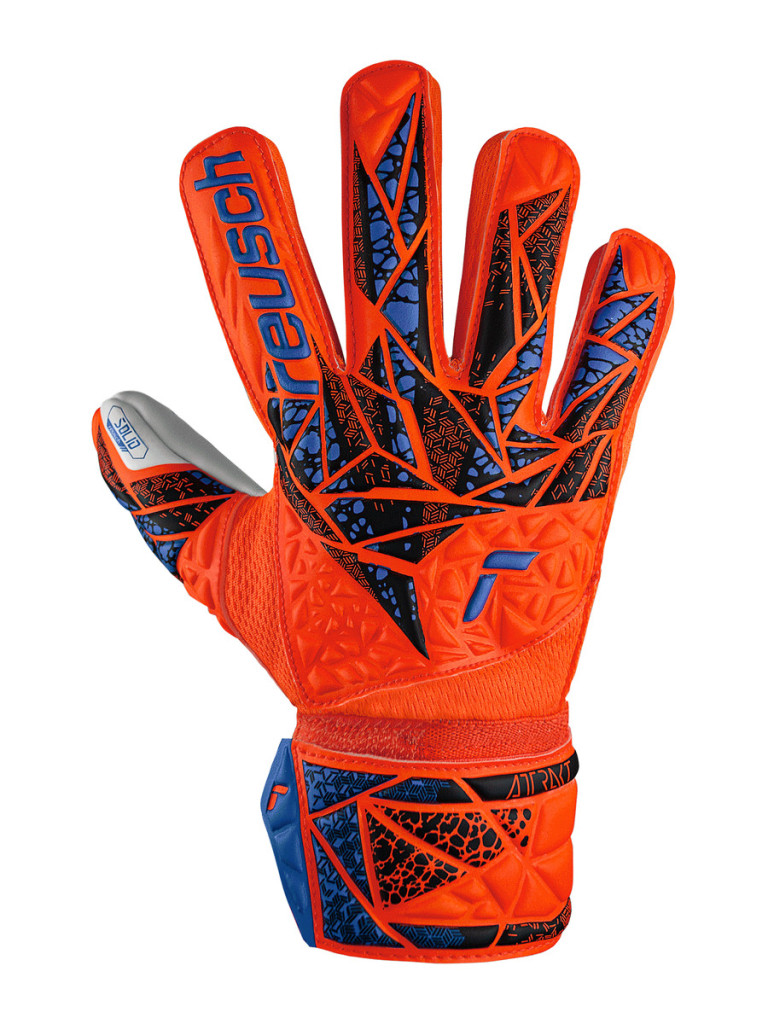 Детски вратарски ръкавици Reusch Attrakt Starter Solid Finger Support Junior 2024 - Orange-Blue