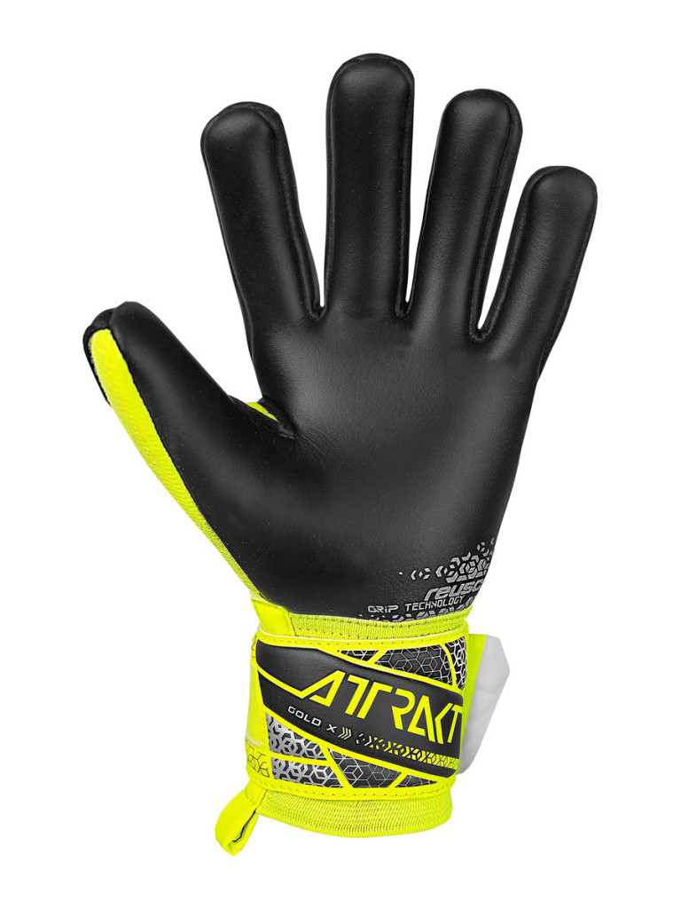 Детски вратарски ръкавици Reusch Attrakt Gold X NC Junior 2025 - Safety Yellow-Silver-Black