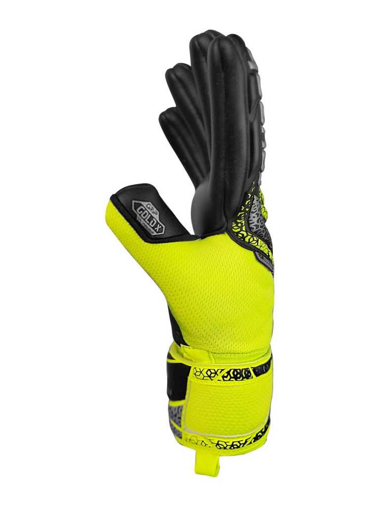 Детски вратарски ръкавици Reusch Attrakt Gold X NC Junior 2025 - Safety Yellow-Silver-Black