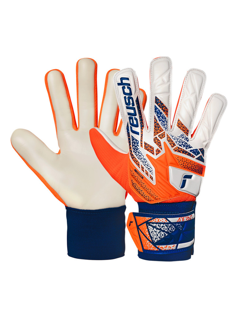 Вратарски ръкавици Reusch Attrakt Starter Solid 2025 - White-Orange-Blue