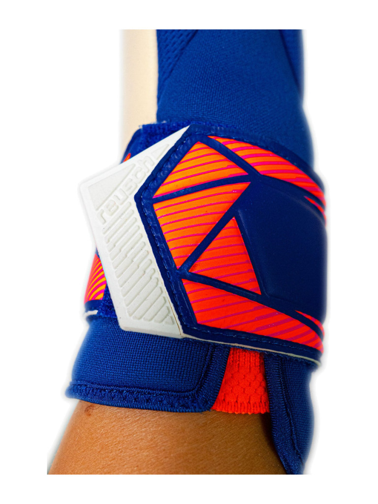 Вратарски ръкавици Reusch Attrakt Gold X Guardian 2026 - Sharp Blue-White-Shocking Orange