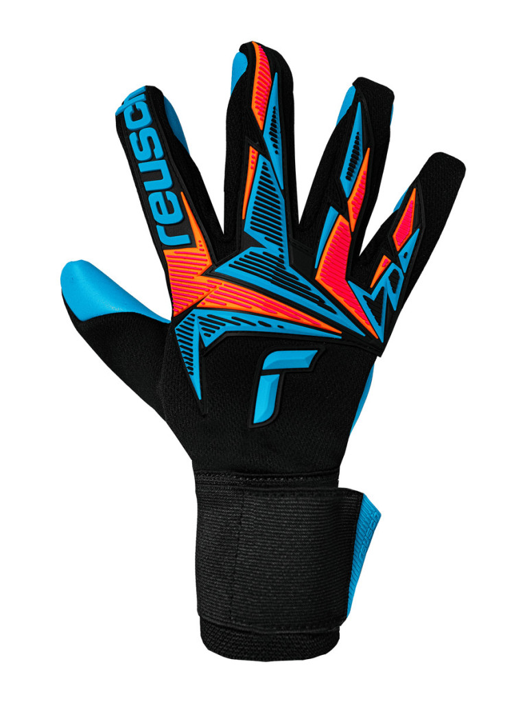Reusch Attrakt Freegel Aqua 2026 Goalkeeper Gloves - Black-Orange-Blue
