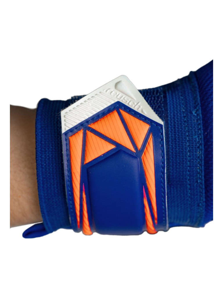 Вратарски ръкавици Reusch Attrakt Starter Solid 2026 - Sharp Blue-White-Shocking Orange