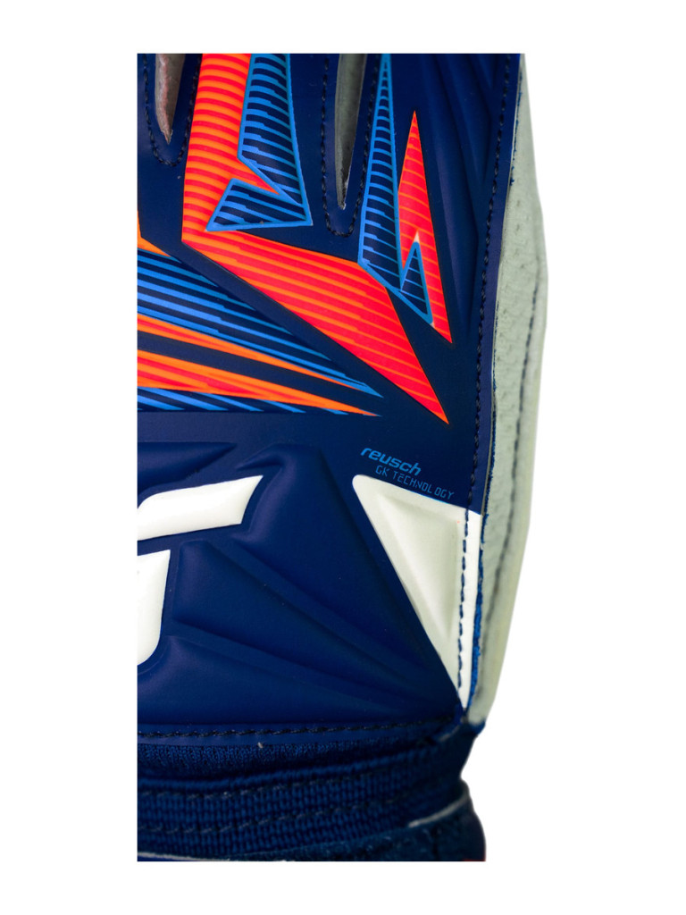 Reusch Attrakt Advance Junior 2026 Goalkeeper Gloves - Sharp Blue-White-Shocking Orange