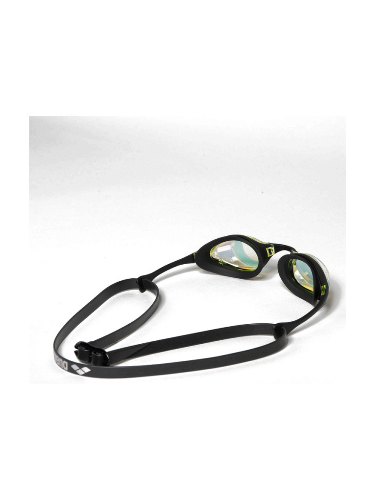 Състезателни очила за плуване Arena Cobra Original Swipe Mirror - Yellow Copper-Black