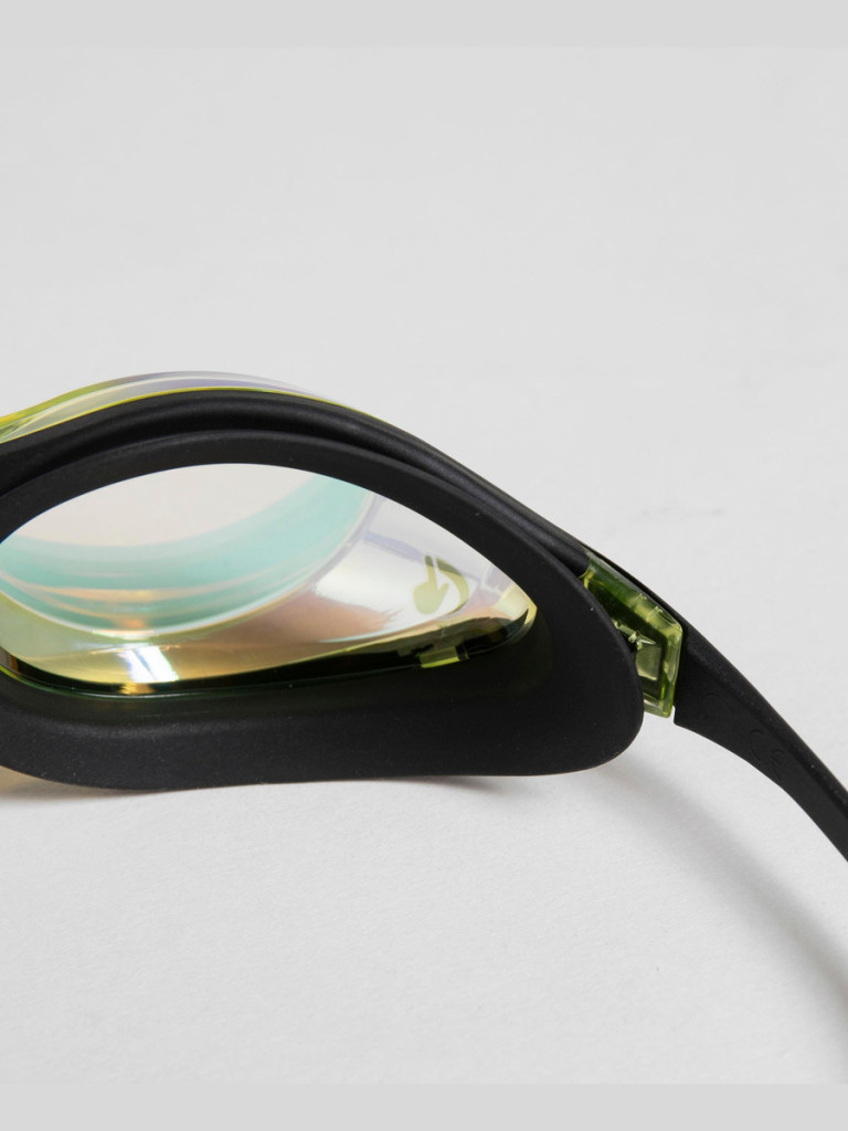 Състезателни очила за плуване Arena Cobra Original Swipe Mirror - Yellow Copper-Black