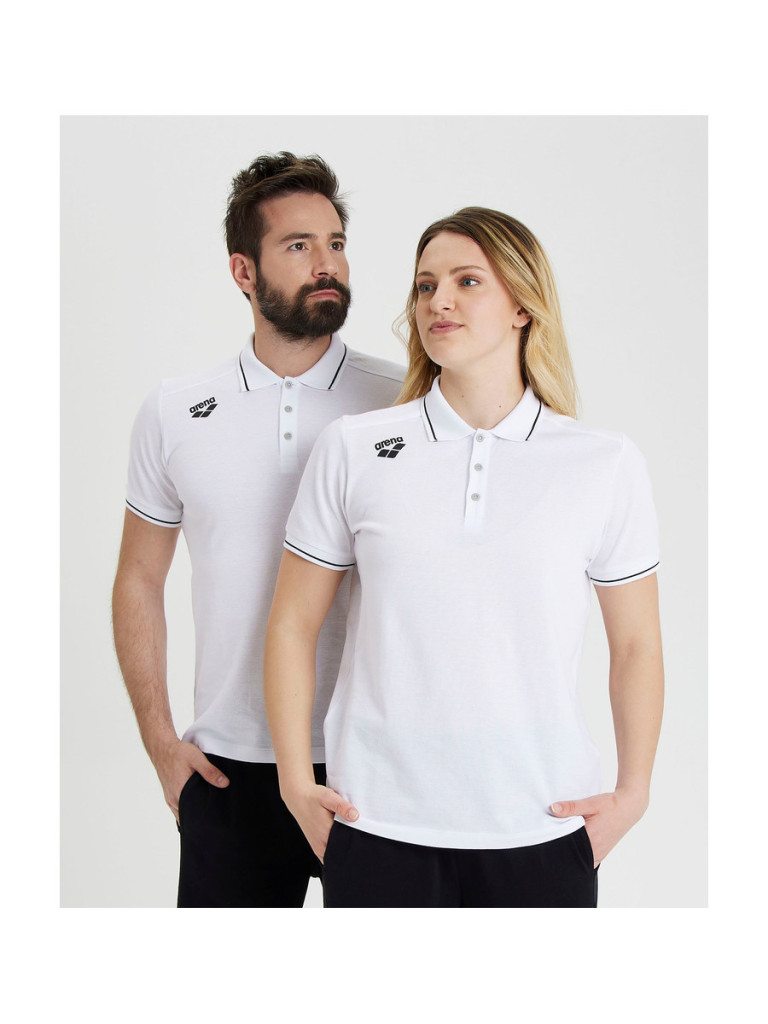 Унисекс поло тениска Arena Team Poloshirt Solid Cotton - White