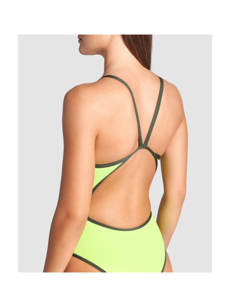 Дамски цял бански Arena Icons Super Fly Solid - Artic Lime-Dark Sage