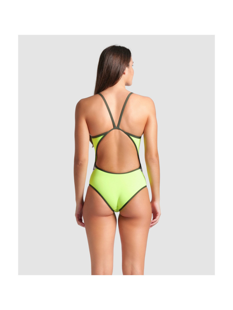 Дамски цял бански Arena Icons Super Fly Solid - Artic Lime-Dark Sage