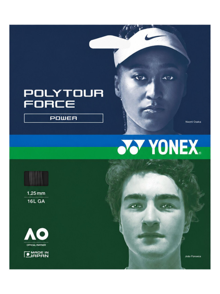Тенис кордаж Yonex POLYTOUR FORCE 12 м - Black