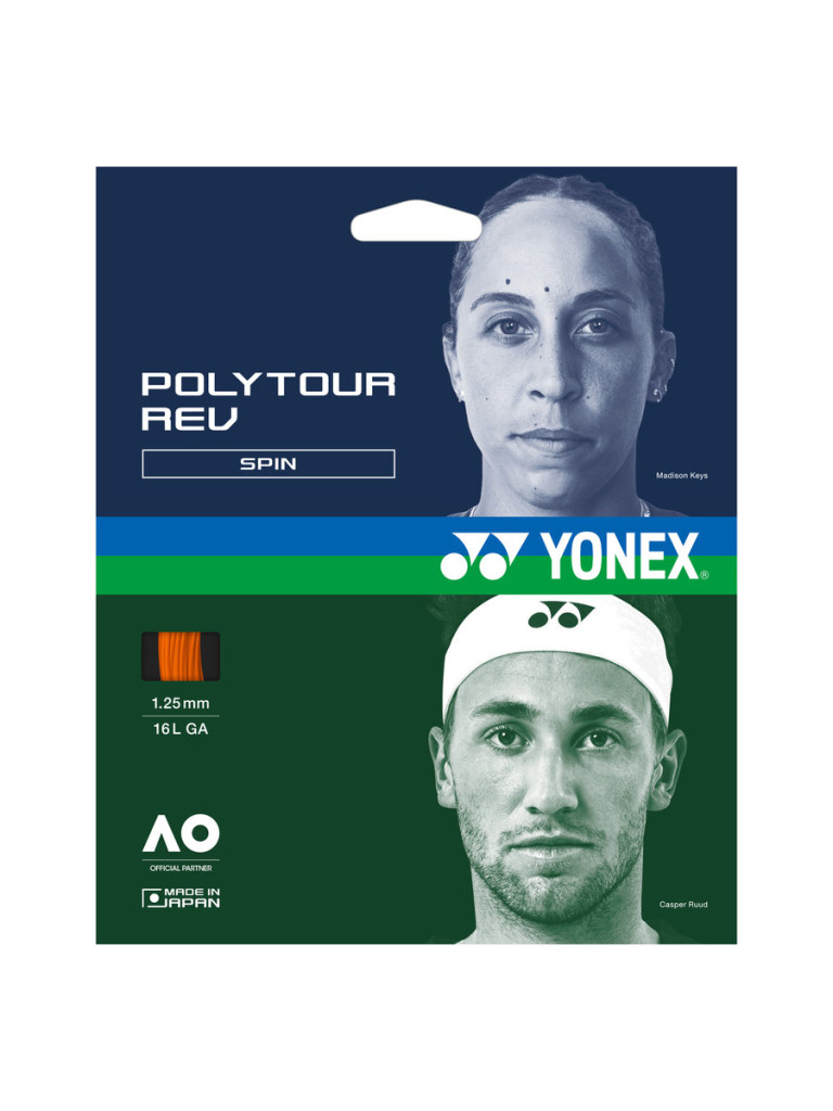 Тенис кордаж Yonex POLYTOUR REV 12 м - Bright Orange