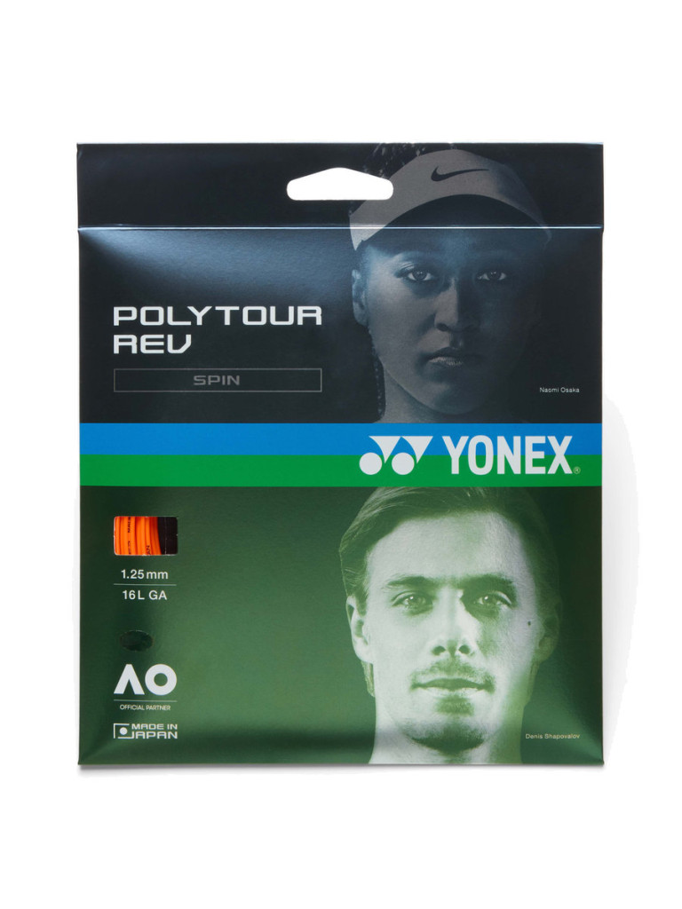 Тенис кордаж Yonex POLYTOUR REV 12 м - Bright Orange