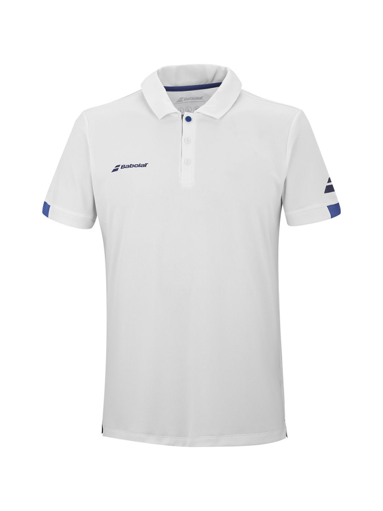 Детско поло за момчета Babolat PLAY WHITE 2024