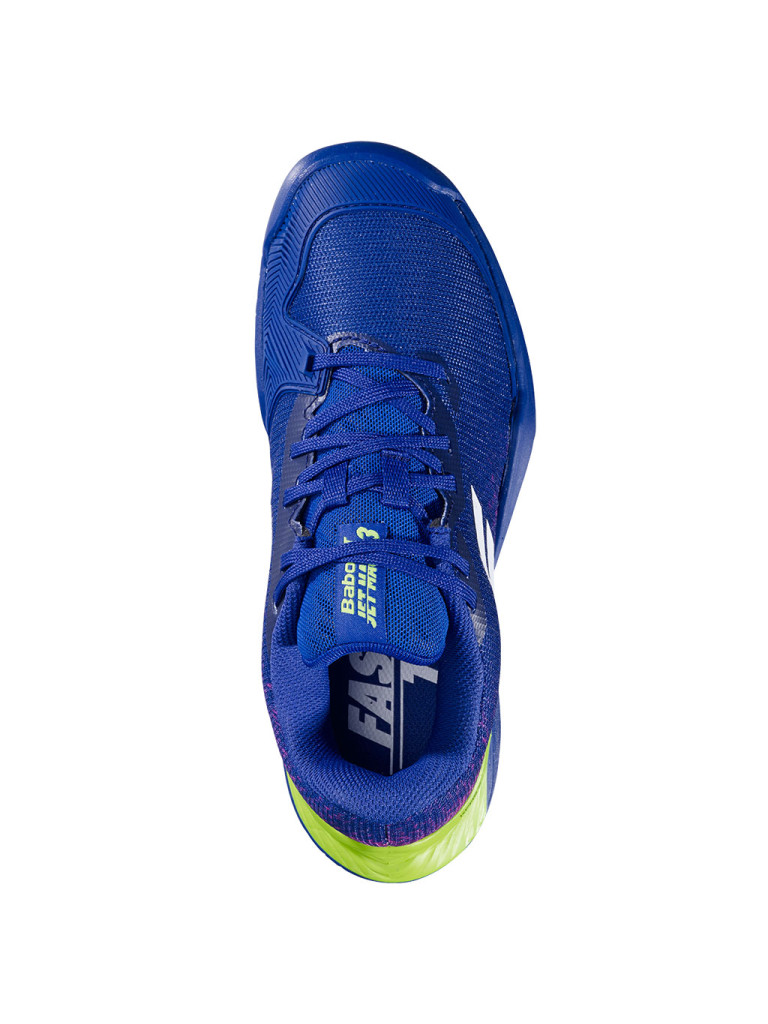 Детски тенис обувки за момчета Babolat JET MACH 3 JNR ALL COURT - Dark Blue