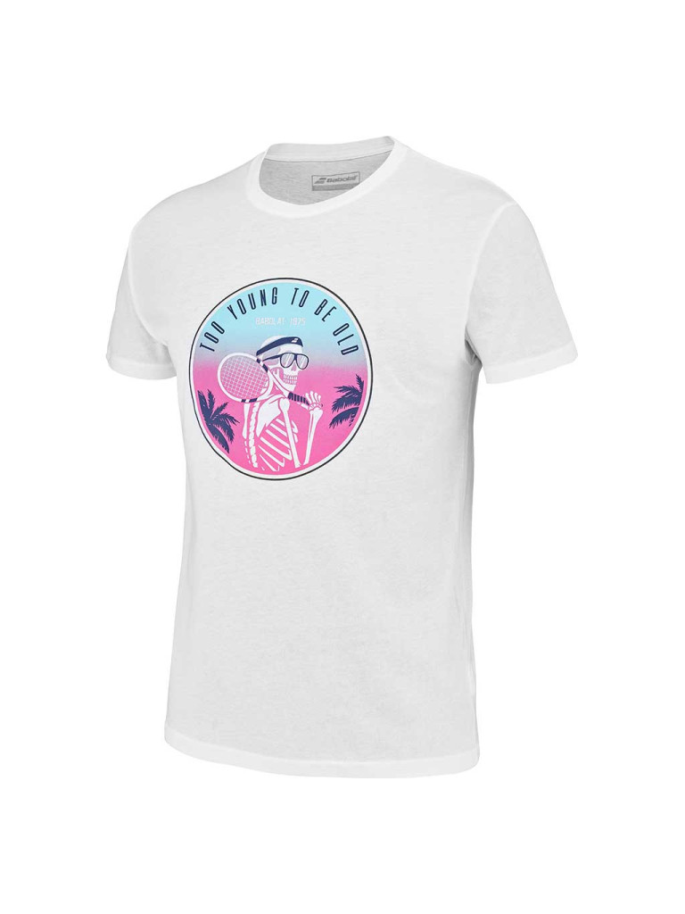 Babolat EXERCISE MESSAGE TEE MEN WHITE мъжка тениска