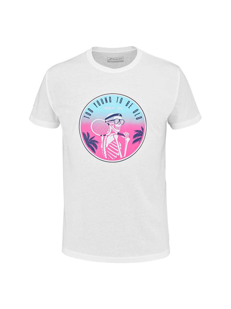 Babolat EXERCISE MESSAGE TEE MEN WHITE мъжка тениска