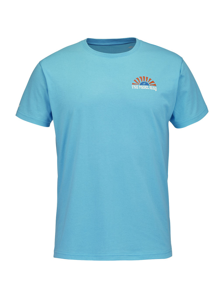 Мъжка тениска Babolat PERF COTTON TEE SCUBA BLUE