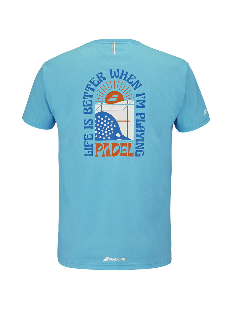 Мъжка тениска Babolat PERF COTTON TEE SCUBA BLUE