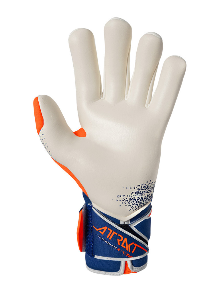 Reusch Attrakt Gold X Guardian 2025 Goalkeeper Gloves - Shocking Orange-Energize Blue