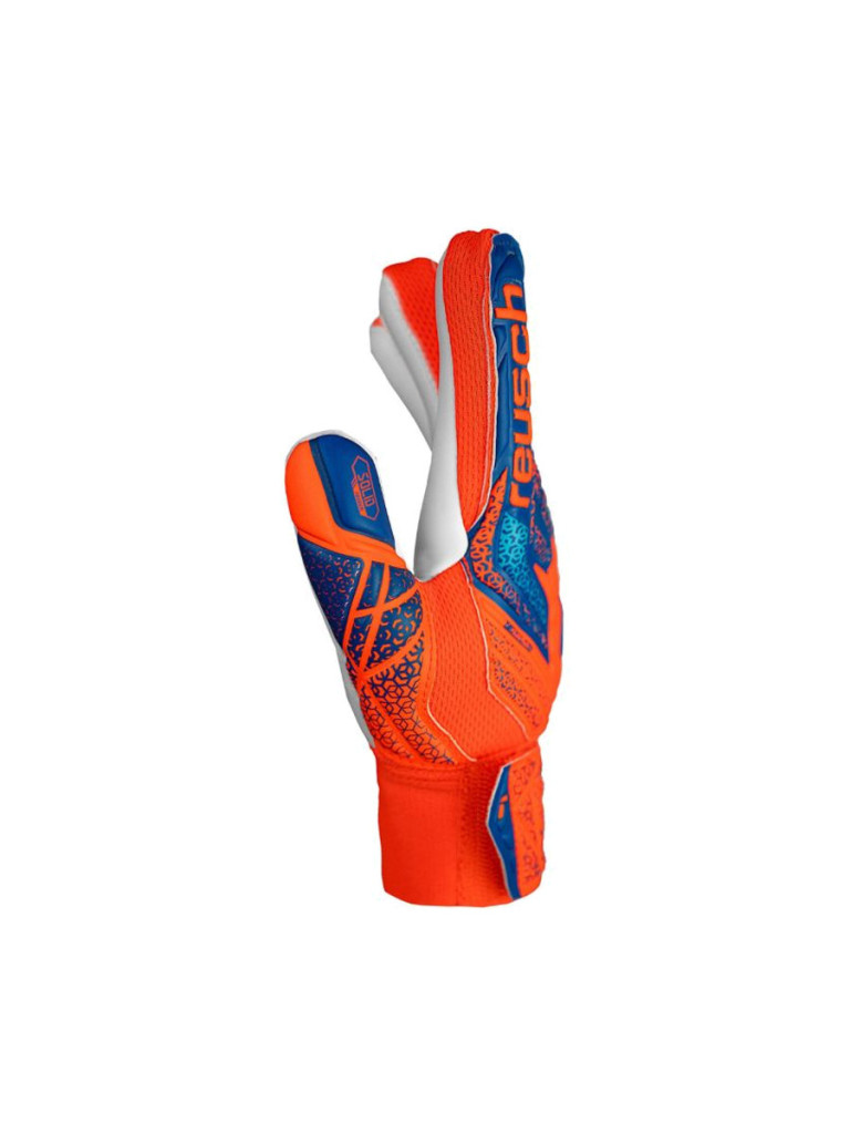 Детски вратарски ръкавици Reusch Attrakt Starter Solid Finger Support Junior 2024 - Orange-Blue