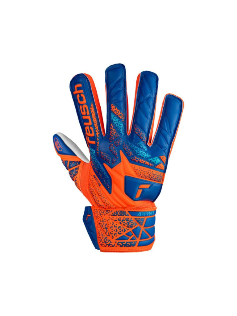Детски вратарски ръкавици Reusch Attrakt Starter Solid Finger Support Junior 2024 - Orange-Blue