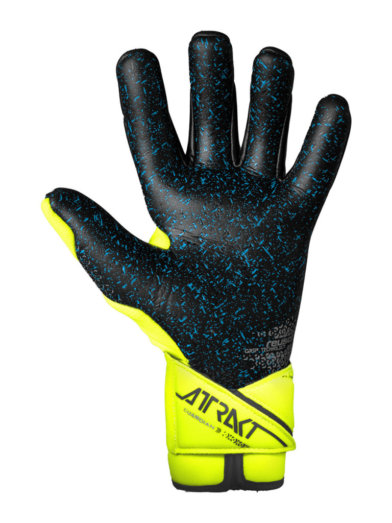 Reusch Attrakt Fusion Guardian 2025 Goalkeeper Gloves - Safety Yellow-Silver-Black