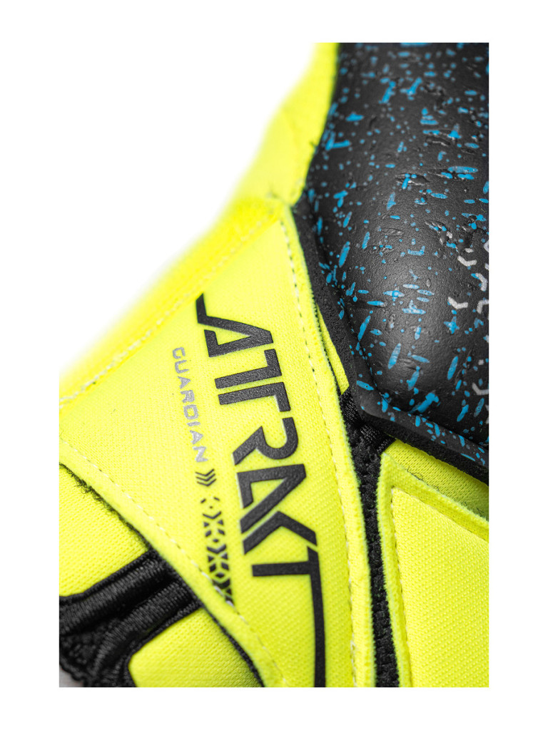 Reusch Attrakt Fusion Guardian 2025 Goalkeeper Gloves - Safety Yellow-Silver-Black