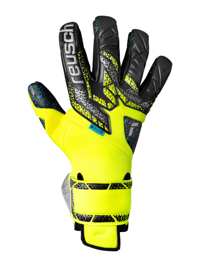 Reusch Attrakt Fusion Guardian 2025 Goalkeeper Gloves - Safety Yellow-Silver-Black
