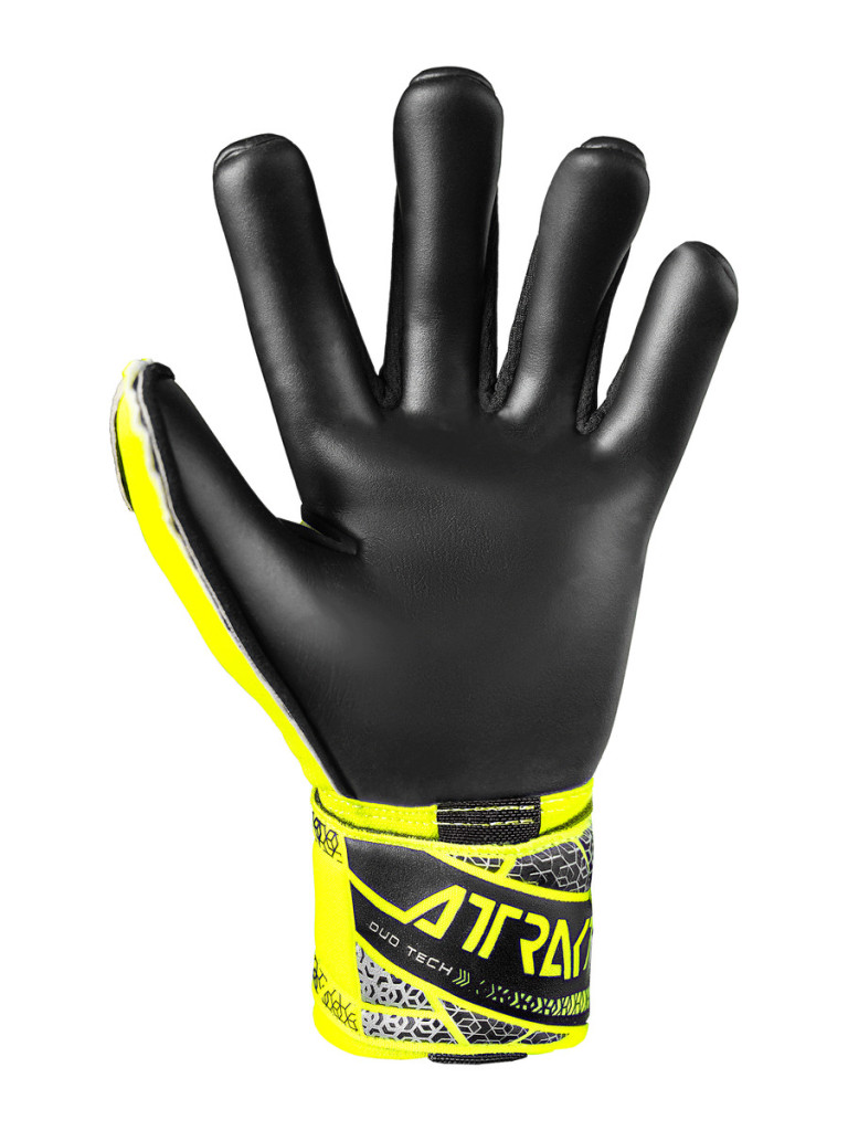 Reusch Attrakt Duo 2025 Goalkeeper Gloves - Safety Yellow-Silver-Black
