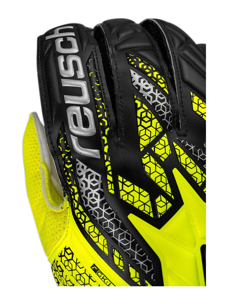 Вратарски ръкавици Reusch Attrakt Solid 2025 - Yellow-Black-Silver