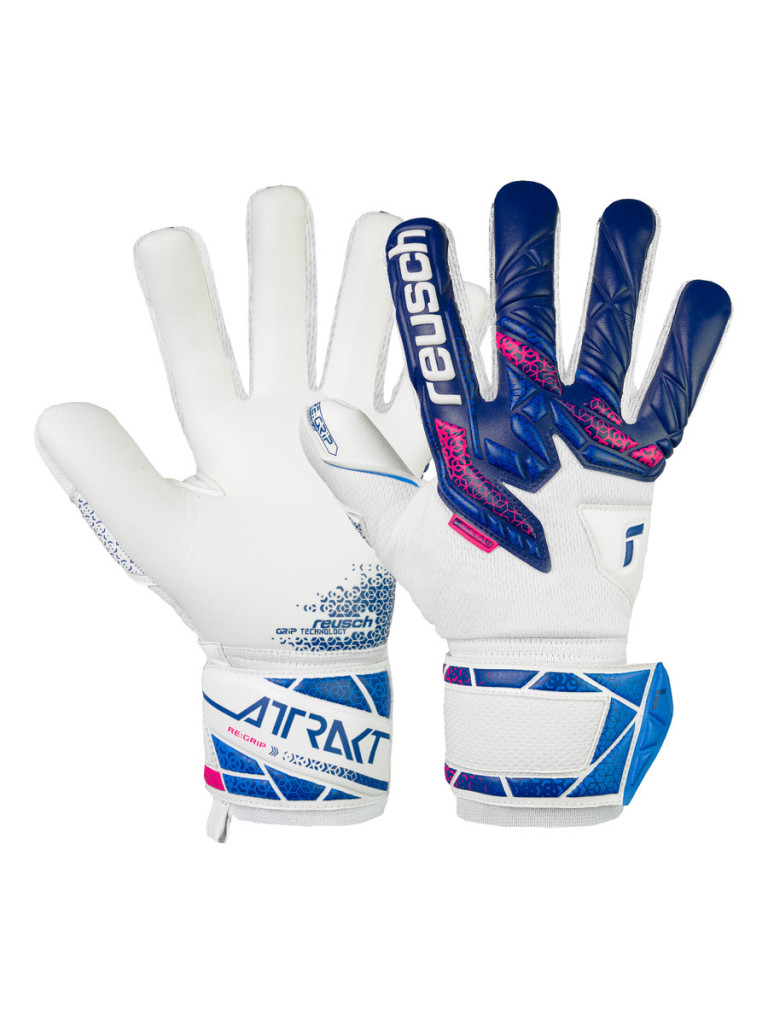 Вратарски ръкавици Reusch Attrakt RE:GRIP NC 2025 - Blue-Pink-White