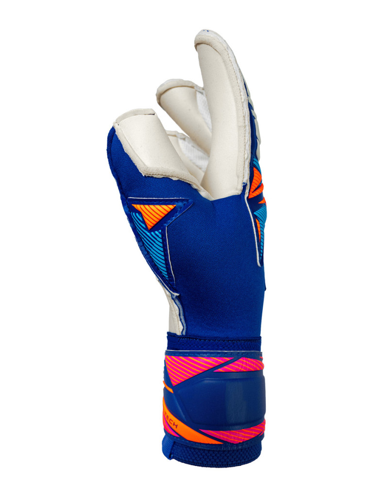 Reusch Attrakt Duo Evolution 2026 Goalkeeper Gloves - Sharp Blue-White-Shocking Orange