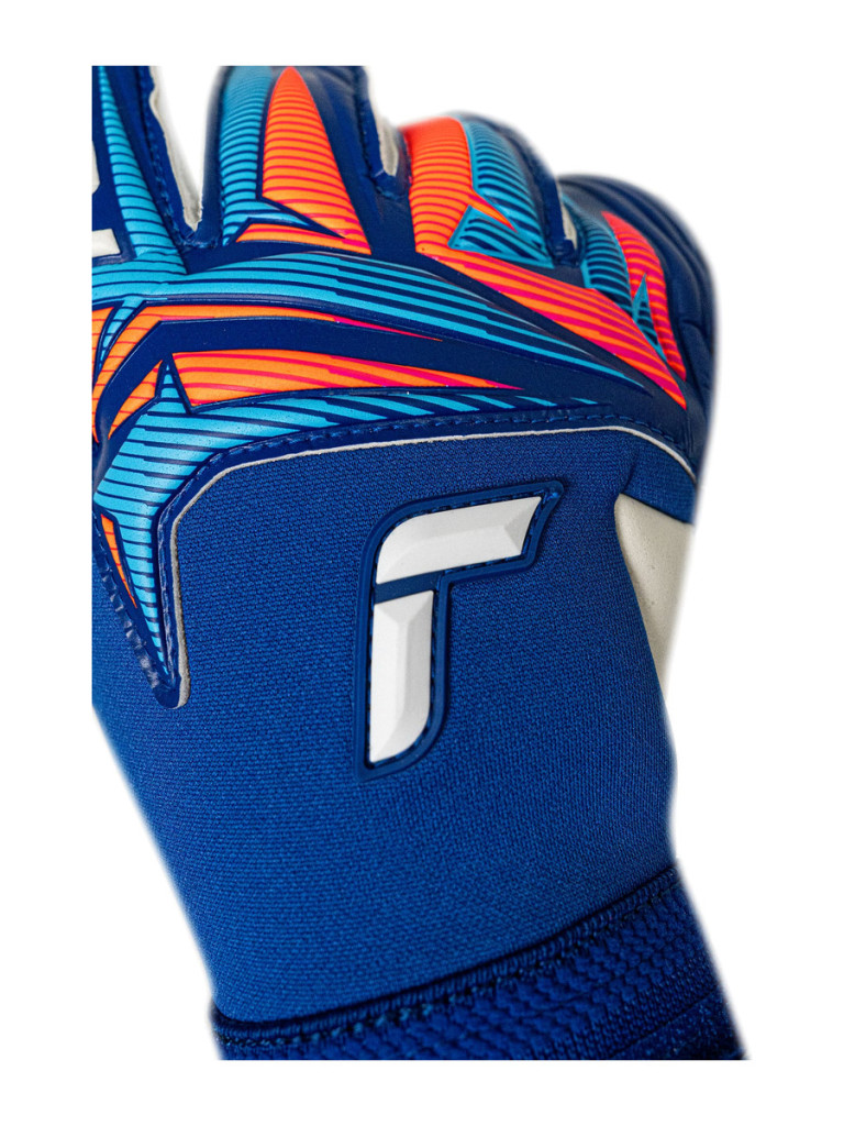 Reusch Attrakt Duo Evolution 2026 Goalkeeper Gloves - Sharp Blue-White-Shocking Orange
