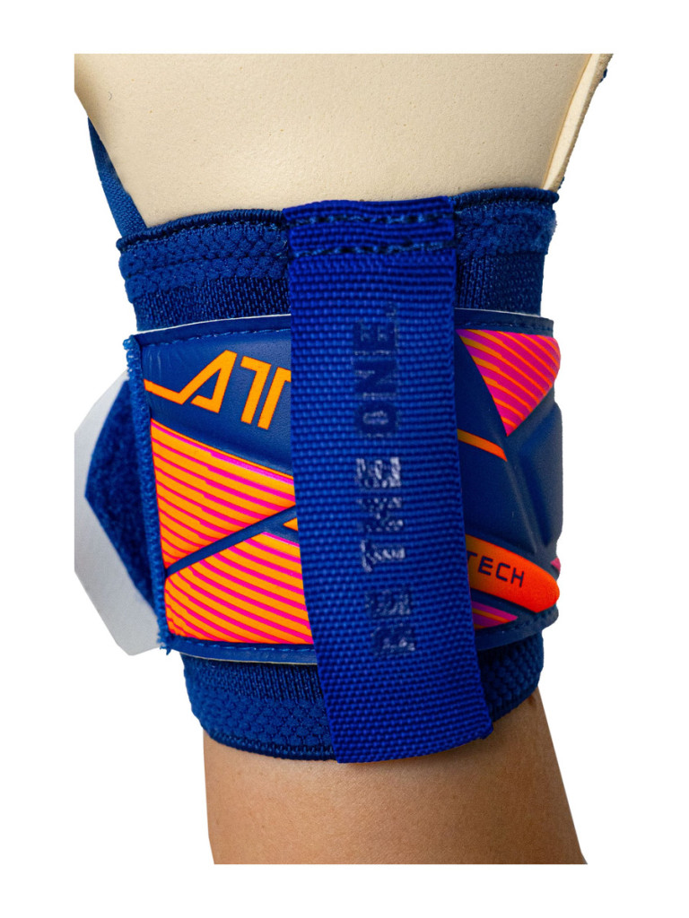 Reusch Attrakt Duo Evolution 2026 Goalkeeper Gloves - Sharp Blue-White-Shocking Orange