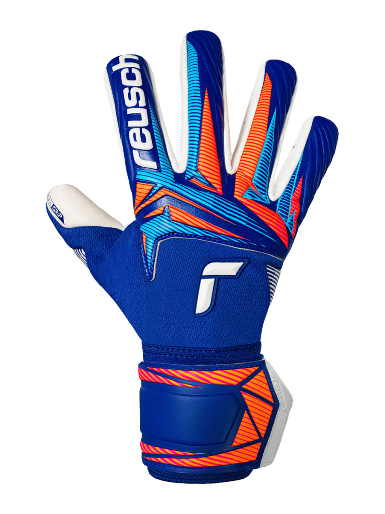 Вратарски ръкавици Reusch Attrakt Gold X NC 2026 - Sharp Blue-White-Shocking Orange