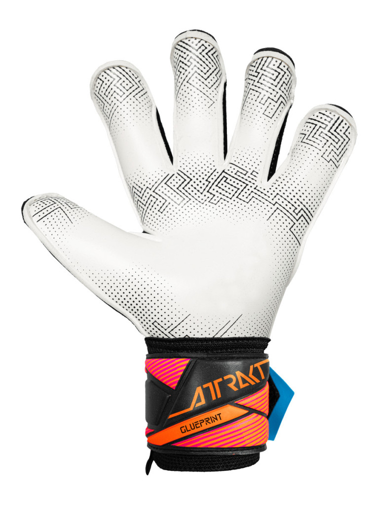 Reusch Attrakt Advance Evolution Glueprint 2026 Goalkeeper Gloves - Black-Aqua-Blue-Orange