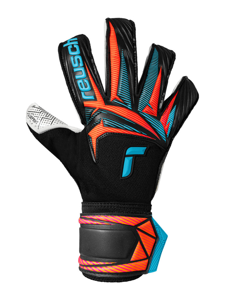 Reusch Attrakt Advance Evolution Glueprint 2026 Goalkeeper Gloves - Black-Aqua-Blue-Orange