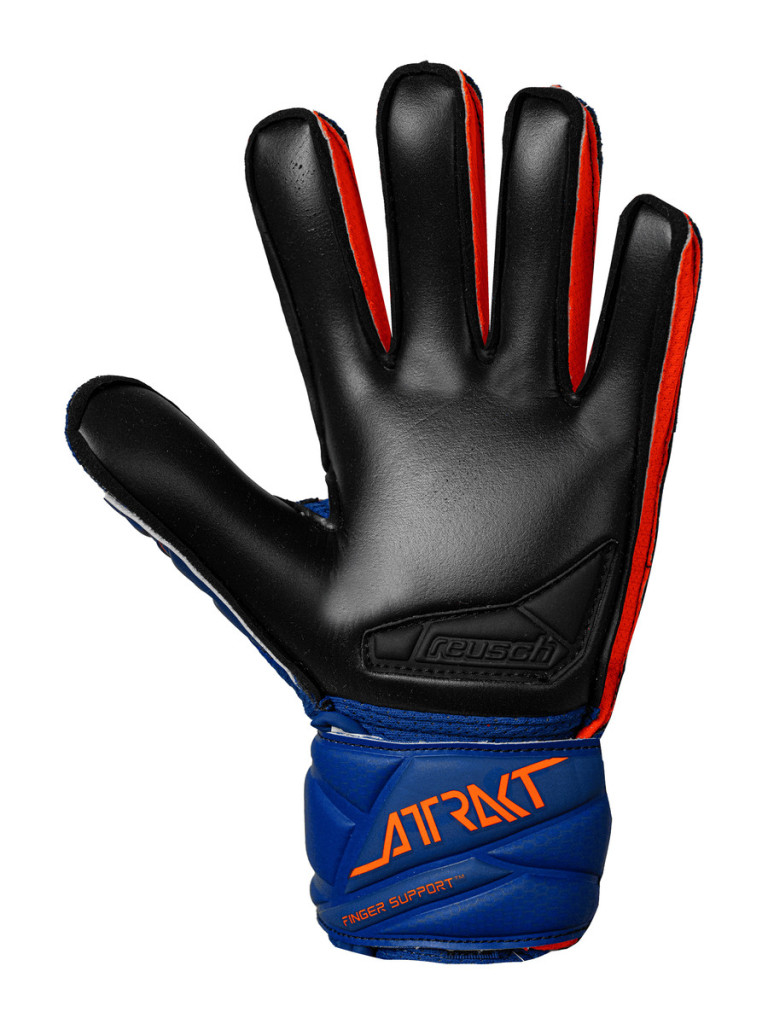 Детски вратарски ръкавици Reusch Attrakt Infinity Finger Support Junior 2026 - Blue-Orange