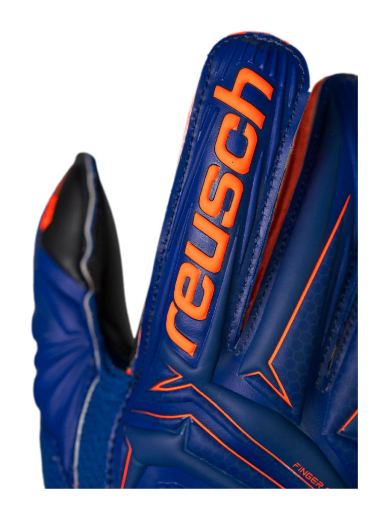 Детски вратарски ръкавици Reusch Attrakt Infinity Finger Support Junior 2026 - Blue-Orange