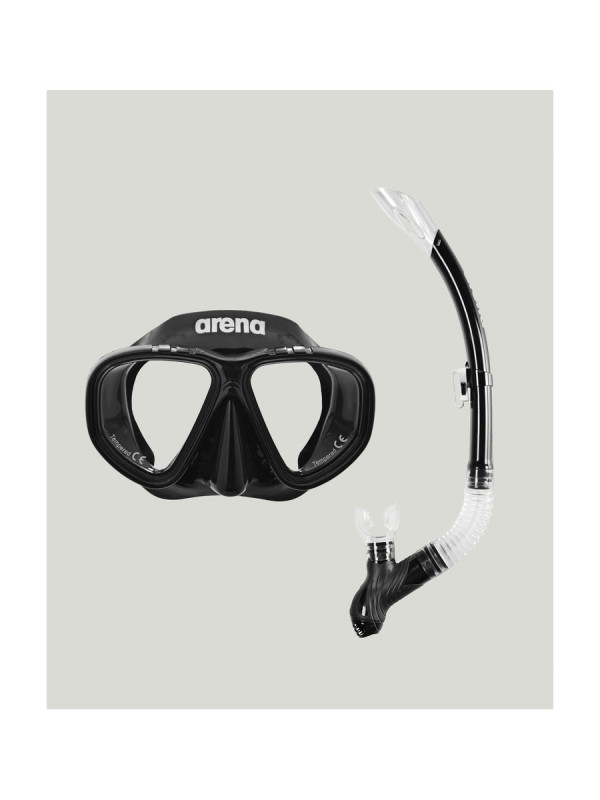 Комплект маска и шнорхел Arena Premium Snorkeling Set - Black-Clear-Black