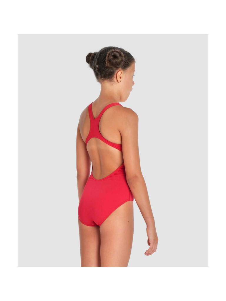 Детски цял бански Arena Team Swim Pro Solid за момичета - Red-White