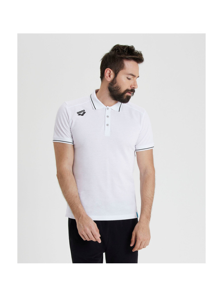 Унисекс поло тениска Arena Team Poloshirt Solid Cotton - White