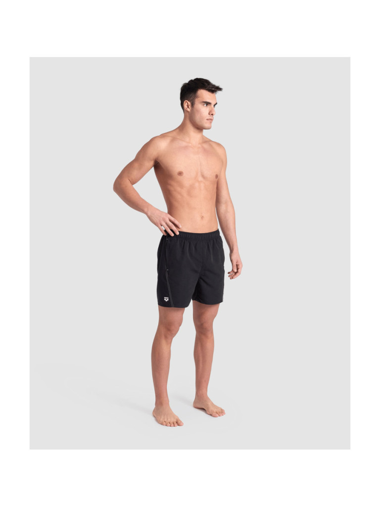 Мъжки плажни шорти Arena Fundamentals Arena Logo Boxer R - Black-White